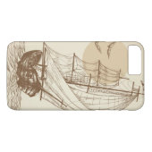 Oude zeilboot Case-Mate iPhone case (Achterkant (Horizontaal))