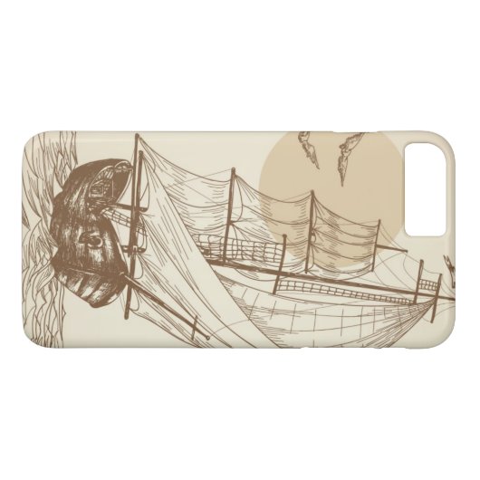 Oude zeilboot Case-Mate iPhone case (Achterkant (Horizontaal))