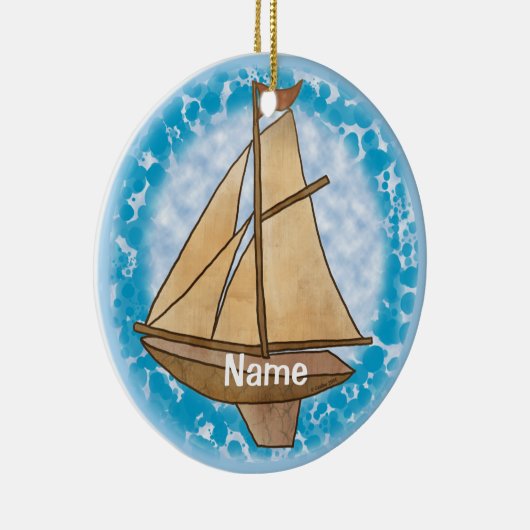 Oude zeilboot ornament (Rechts)