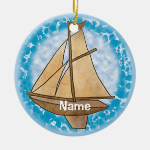 Oude zeilboot ornament 