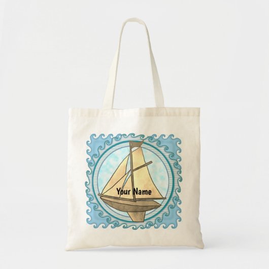 Oude zeilboot tote bag (Voorkant)