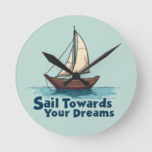 Oude Zeilboot Zeilvaart Inspirerend Citaat Ronde Klok