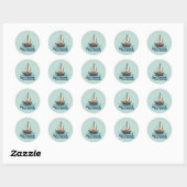 Oude Zeilboot Zeilvaart Inspirerende Spreuk Ronde Sticker (Vel)