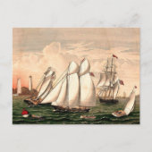 Oude Zeilboten Briefkaart (Voorkant)