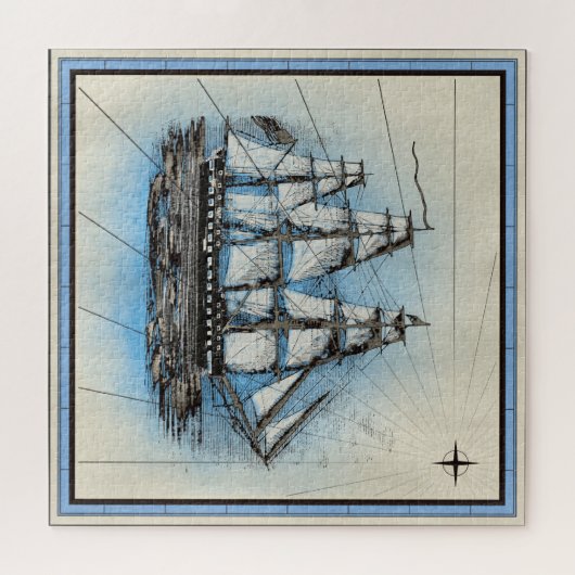 Oude Zeilende Schepen Zeilboot Legpuzzel (Horizontaal)