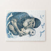 Oude Zeiler met Zeehond Legpuzzel (Horizontaal)