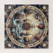 Oude zeilschepen Engeland Noorwegen Finland V3 Legpuzzel (Horizontaal)