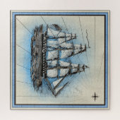 Oude Zeilschepen Zeilboot Legpuzzel (Horizontaal)