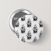 Oude zeilschip patroonontwerp ronde button 5,7 cm (Voorkant /achterkant)