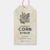 Oude zelfgemaakte maïssiroop keukenlabel cadeaulabel (Voorkant)