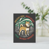Oude Ziel Ierse Hart Shiba Briefkaart (Staand voorkant)
