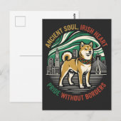 Oude Ziel Ierse Hart Shiba Briefkaart (Voorkant / Achterkant)