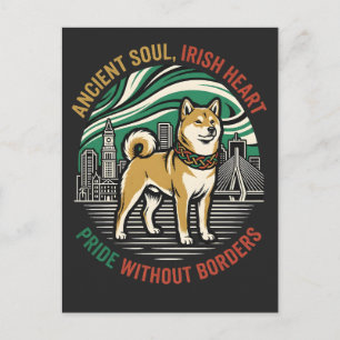 Oude Ziel Ierse Hart Shiba Briefkaart