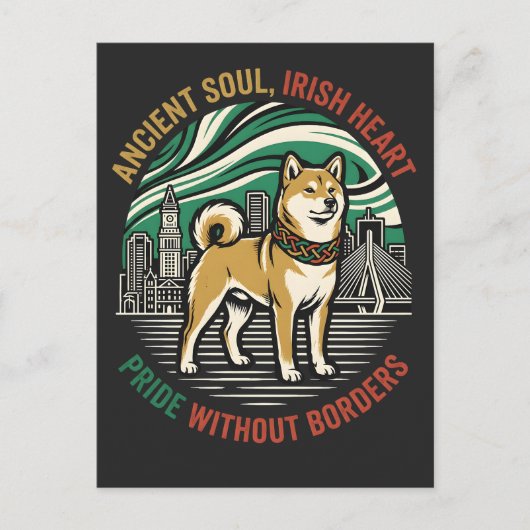 Oude Ziel Ierse Hart Shiba Briefkaart (Voorkant)