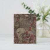 Oude Ziel Mixed Media Collage Briefkaart (Staand voorkant)