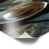 Oude zilver en eik foto afdruk (Hoek)