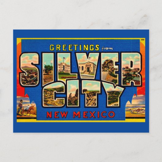 Oude zilveren stad NM Groet Briefkaart (Voorkant)