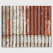 Oude zine en roestige gegolfde textuur achtergrond cadeaupapier (Vlak)