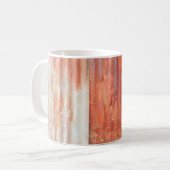 Oude zinkachtergrond in  stijl. Rustwand Koffiemok (Voorkant links)