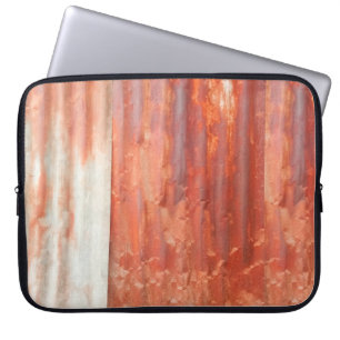 Oude zinkachtergrond in  stijl. Rustwand Laptop Sleeve