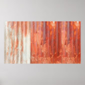 Oude zinkachtergrond in  stijl. Rustwand Poster (Voorkant)