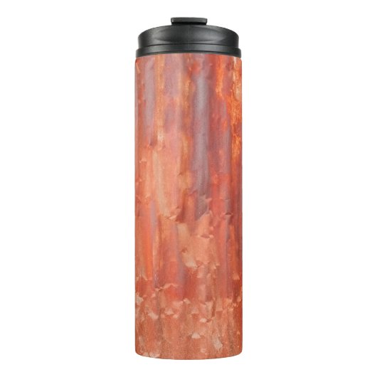 Oude zinkachtergrond in  stijl. Rustwand Thermosbeker (Voorkant)