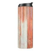 Oude zinkachtergrond in  stijl. Rustwand Thermosbeker (Gedraaid links)