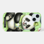 Oude Zoete Baby Panda iPhone 15 Case (Achterkant horizontaal)