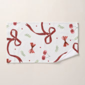Oude Zoete Kers en Rode Strik Bad Handdoek (Handdoek)
