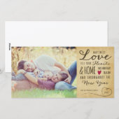 Oude zoete liefdesvakantie fotokaart feestdagenkaart (Voorkant / Achterkant)