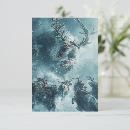 Oude zombie-ijsdemon kaart (Staand voorkant)