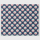 Oude Zomer Marine, Wit & Rode Kersen Cadeaupapier (Vlak)
