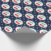 Oude Zomer Marine, Wit & Rode Kersen Cadeaupapier (Hoek)
