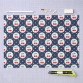 Oude Zomer Marine, Wit & Rode Kersen Tissuepapier (Craft)