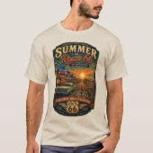 Oude Zomer op Route 66 T-shirt (Voorkant)