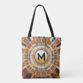 Oude Zon Mandala Boodschappentas Tote Bag (Achterkant)