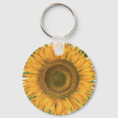 Oude zonnebloem Bloem van Basilius Besler Sleutelhanger (Voorkant)