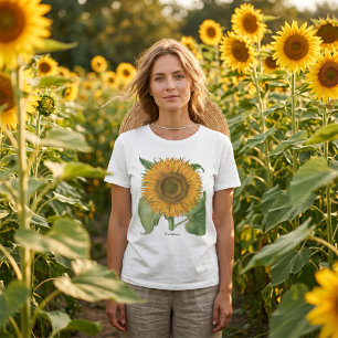 Oude zonnebloem Bloem van Basilius Besler T-shirt