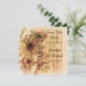 Oude Zonnebloem Save The Date Aankondiging (Staand voorkant)