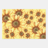 Oude Zonnebloemen Decoupage Inspiratie Inpakpapier Vel (Voorkant)