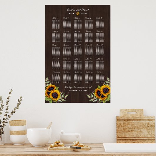  Oude zonnebloemen Zitgrafiek 250 Poster (Keuken)