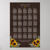 Oude zonnebloemen Zitgrafiek 250 Poster (Voorkant)