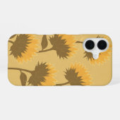Oude zonnebloemknoppen iPhone 16 hoesje (Achterkant horizontaal)