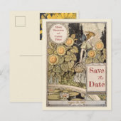 Oude Zonneschijn Herfst Bewaar de Datum Briefkaart (Voorkant / Achterkant)
