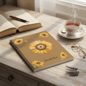 Oude Zonnewiel – Warm, Nostalgisch Bloemendesign Notitieboek