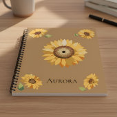 Oude Zonnewiel – Warm, Nostalgisch Bloemendesign Notitieboek