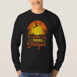 Oude Zonsondergang Mijn Kanaänhond Rijdt Schotshot T-shirt