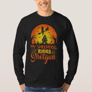 Oude Zonsondergang Mijn Schedhond Rijdt Schoten Ha T-shirt