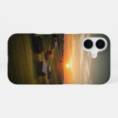 Oude zonsondergang op het platteland iPhone 16 hoesje (Achterkant horizontaal)