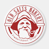 Oude zout bakkerij Rood en witte magneet (Voorkant)